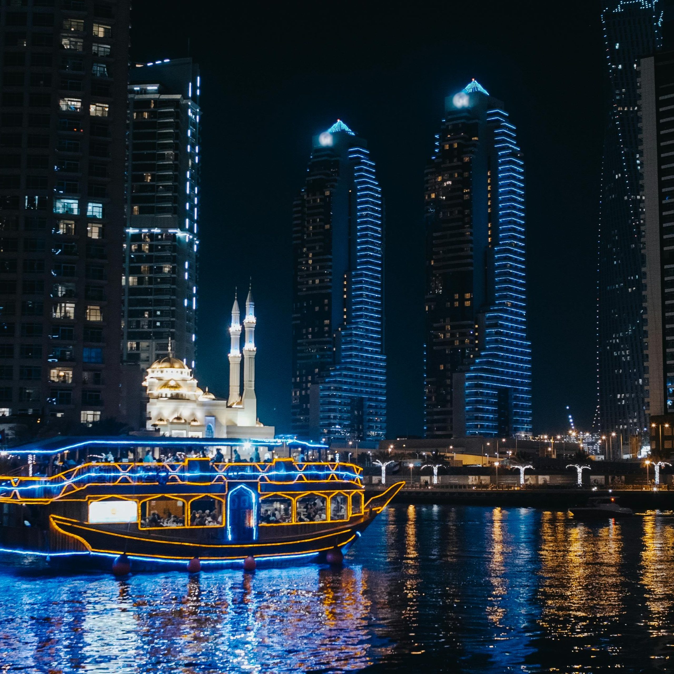 Day 1: Arrive Dubai - Transfer To Hotel + Evening Marina Dhow Cruise With Dinner